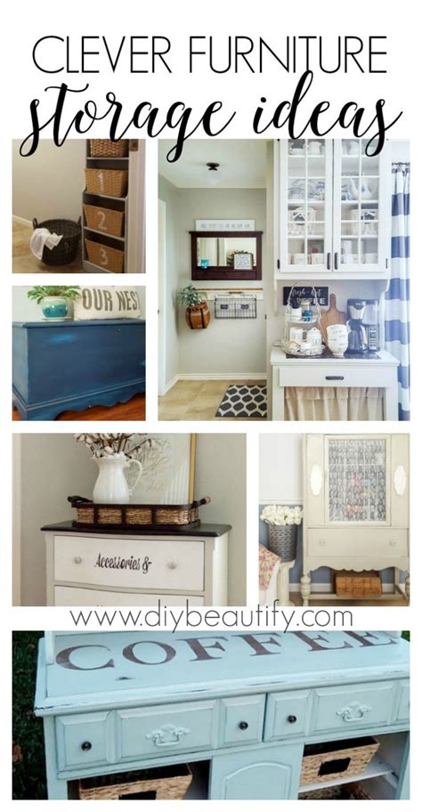 Clever Furniture Storage Ideas - DIY Beautify - Creating Beauty at Home