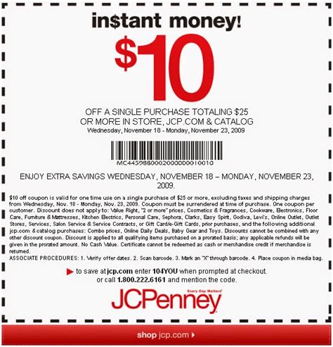 Coupons Jcpenney In-Store Printable