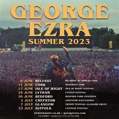 George Ezra’s UK Summer 2023 Tour - Dates, Venues & Ticket Information ...