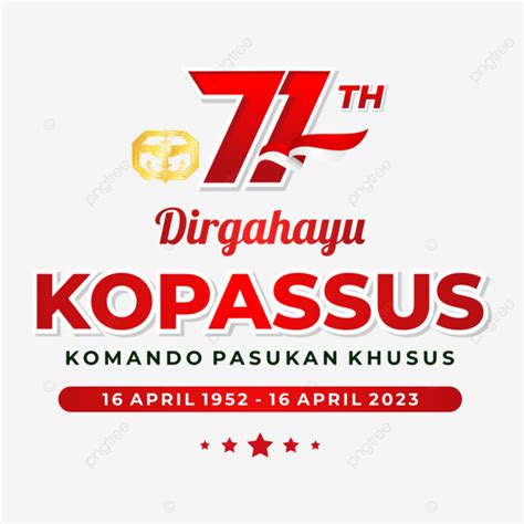 Logo Of The 2023 Kopassus Anniversary Vector, Kopassus Anniversary 2023, Kopassus 2023, Hut ...