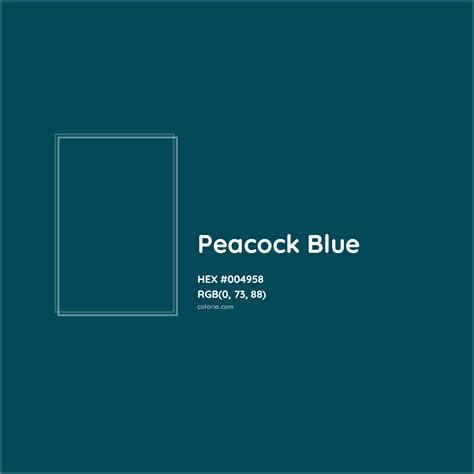 About Peacock Blue - Color meaning, codes, similar colors and paints - colorxs.com