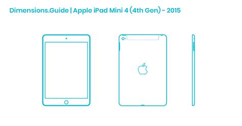 Apple iPad Mini 4 (4th Gen) - 2015 Dimensions & Drawings | Dimensions.Guide