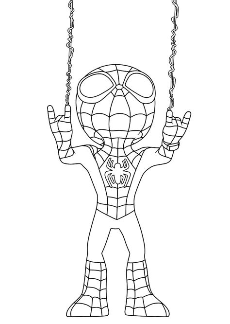 Printable Spidey and His Amazing Friends Coloring Page - Free Printable Coloring Pages for Kids