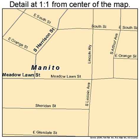 Manito Illinois Street Map 1746383