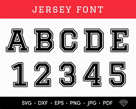 Jersey And Sports Font Pack 20 Different Fonts With 35 Variations ...