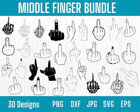 Middle Finger Svg Bundle Middle Finger Svg Middle Finger - Etsy Finland