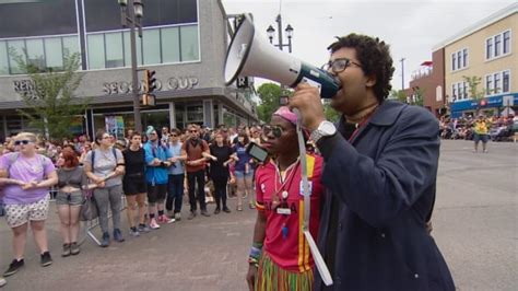 Protesters stop Edmonton Pride Parade over police participation | CBC News