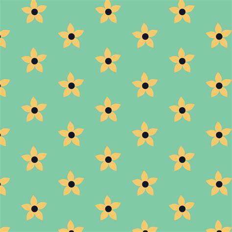 Premium Vector | Yellow flowers pattern background