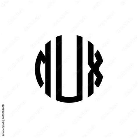 MUX letter logo design. MUX modern letter logo with black background ...