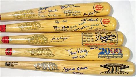 Collection of Signed Cooperstown Signed Bats (5)