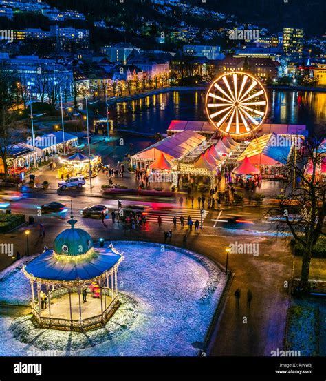 From the annual Christmas Market in the center of Bergen, Western ...