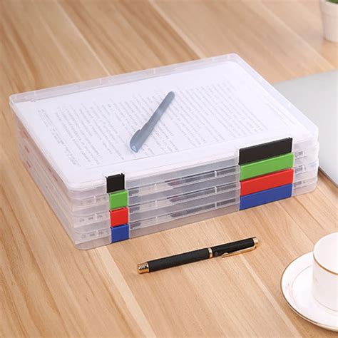 Aliexpress.com : Buy Practical A4 File Storage Box Clear Plastic ...