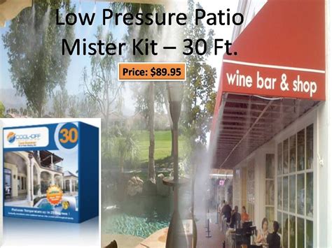 Low Pressure Patio Mister Kit – 30 Ft. Patio Misting System, Patio Mister, Low Pressure, Wine ...