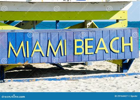 Miami Beach Sign Royalty Free Stock Photography - Image: 29164427