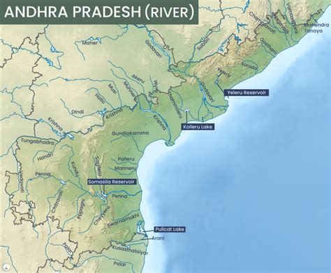 Andhra Pradesh Rivers Map - UPSC