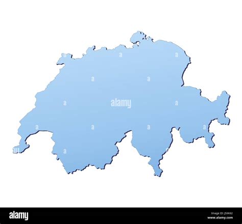 blue isolated switzerland outline gradient map atlas map of the world ...