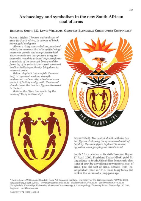 (PDF) Archaeology and symbolism in the new South African coat of arms