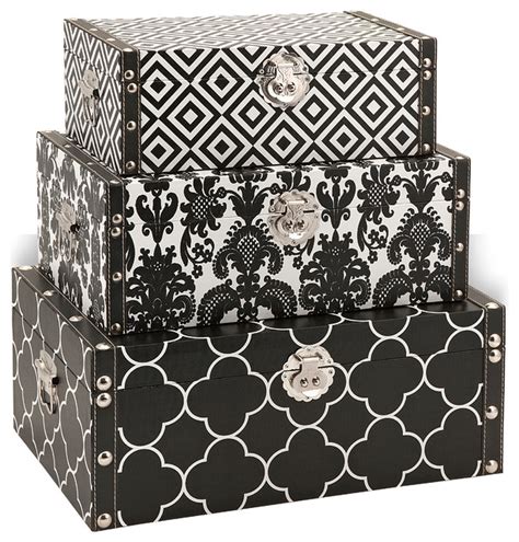 Essentials Storage Boxes, Black - Contemporary - Decorative Boxes - by ...