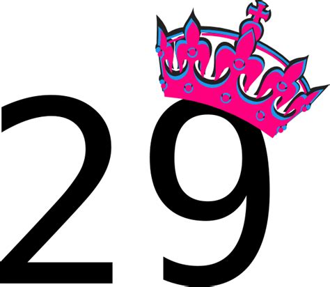 Pink Tilted Tiara And Number 29 Clip Art at Clker.com - vector clip art online, royalty free ...