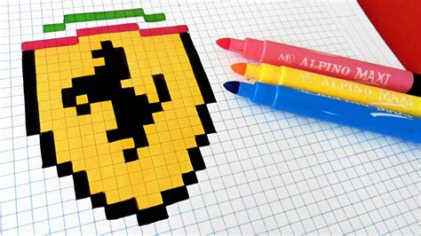 Handmade Pixel Art How To Draw Ferrari Logo Pixelart Annadesignstuff | The Best Porn Website