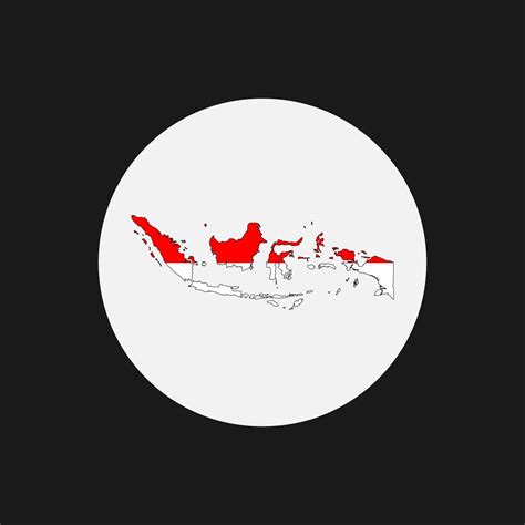 Indonesia map silhouette with flag on white background 7080648 Vector Art at Vecteezy