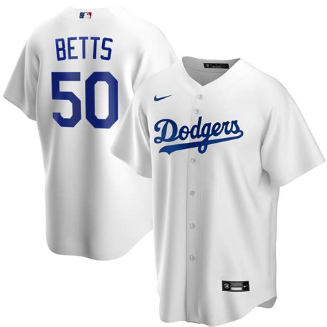 Mookie Betts Los Angeles Dodgers Nike Home Replica Player Name Jersey - White - Walmart.com ...