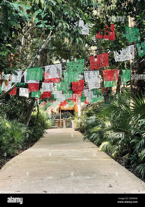 Mexican Independence Day. Decor from flags Stock Photo - Alamy