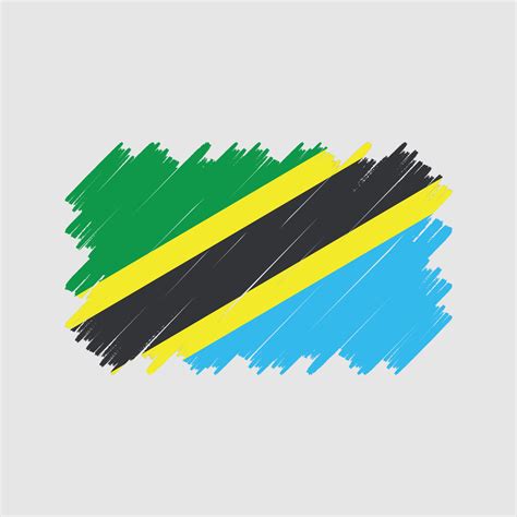 Tanzania Flag Brush Vector. National Flag 10960870 Vector Art at Vecteezy