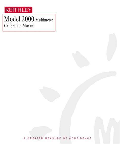 KEITHLEY 2000 CALIBRATION MANUAL Pdf Download | ManualsLib