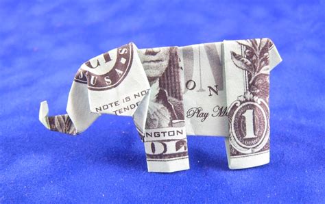 BILL DOLLAR ELEPHANT ORIGAMI « EMBROIDERY & ORIGAMI