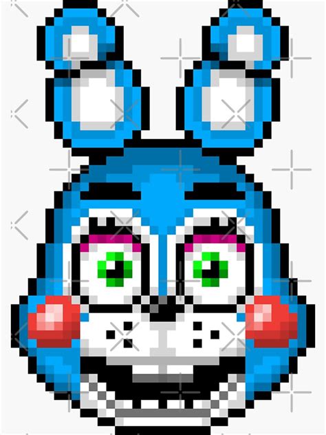 "Five Nights at Freddy's 2 - Pixel art - Toy Bonnie" Sticker by GEEKsomniac | Redbubble