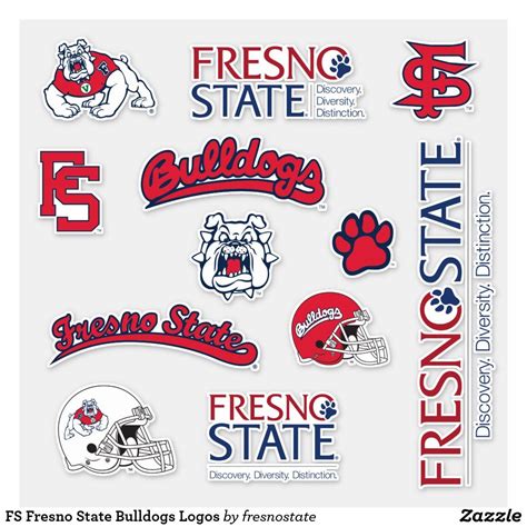 FS Fresno State Bulldogs Logos Sticker | Zazzle | Logo sticker, Fresno ...