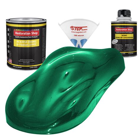 Restoration Shop - Emerald Green Metallic Acrylic Enamel Auto Paint - Complete Quart Paint Kit ...