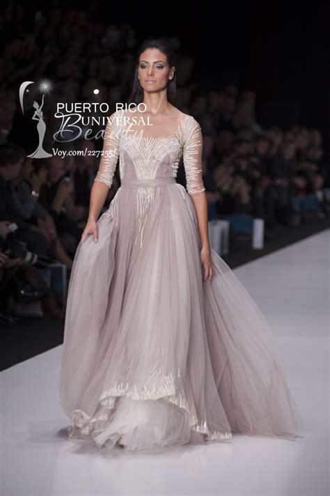 Monic Perez, Miss Universe Puerto Rico 2013 walks the runway at the Tony Ward Fashion Show on ...