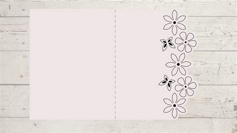 DIY Flower Pop-up Card SVG / PDF Template for Instant Download / Pop up Card / Greeting Card Svg ...