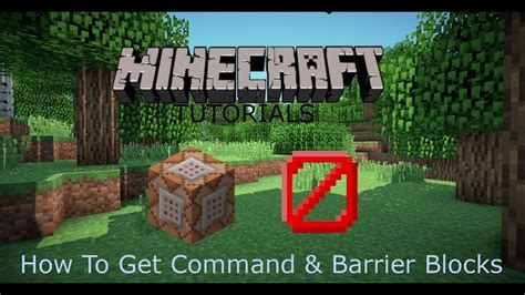 Minecraft:How to get barrier and command block - YouTube