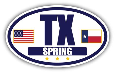 Flag of Texas / American Flag Oval 3M Vinyl Bumper Sticker Decal | Navy ...