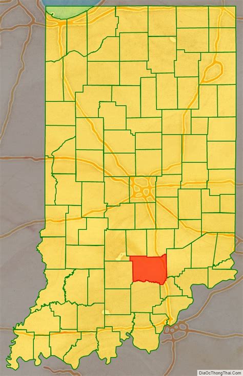 Map of Jackson County, Indiana - Địa Ốc Thông Thái