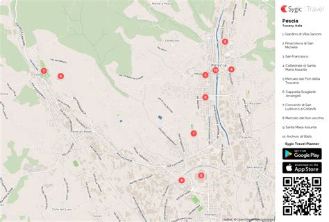 Pescia: Mappa turistica da stampare | Sygic Travel