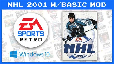 NHL 2001 with Basic Mods (Demo Gameplay - PC Windows 10) - YouTube