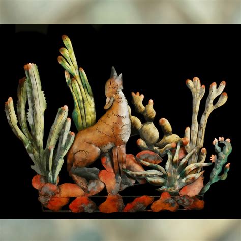 HOWLING COYOTE DESERT SCENERY - iUniqueArt Gallery