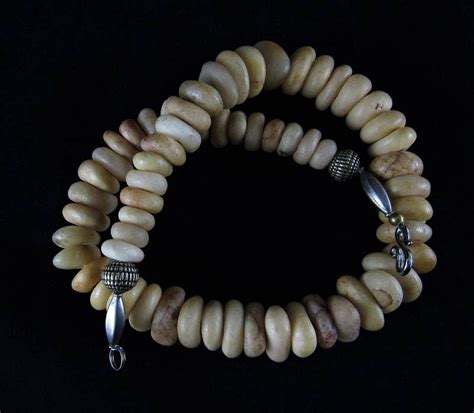 Ancient alabaster necklace Ethnic jewelry boho beaded | Etsy