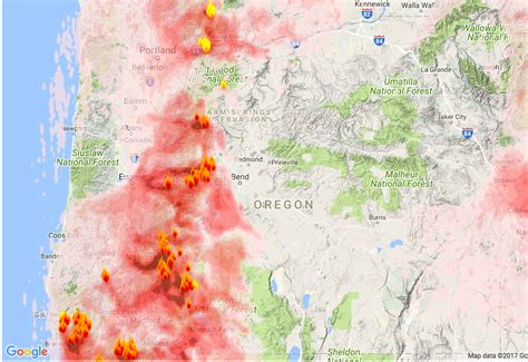 Oregon Smoke Information: Oregon State Smoke Forecast for Monday -Tuesday Sept. 4-5, 2017 (Revised)