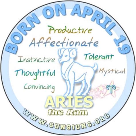 April 19 Zodiac Horoscope Birthday Personality - SunSigns.Org