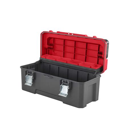 Craftsman 26 in. Plastic Professional Tool Box 11 in. W x 12 in. H Black/Red - Ace Hardware