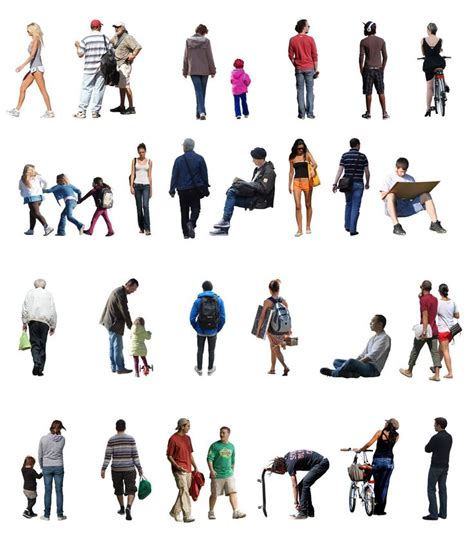 2D Cutout People Casual | People figures, Person png, Human figure sketches