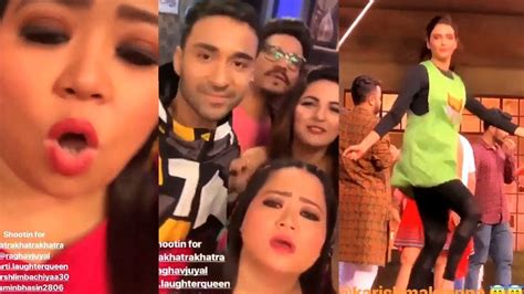 Watch - Bharti Singh's FUNNY Moments With Karishma Tanna While Shooting ...