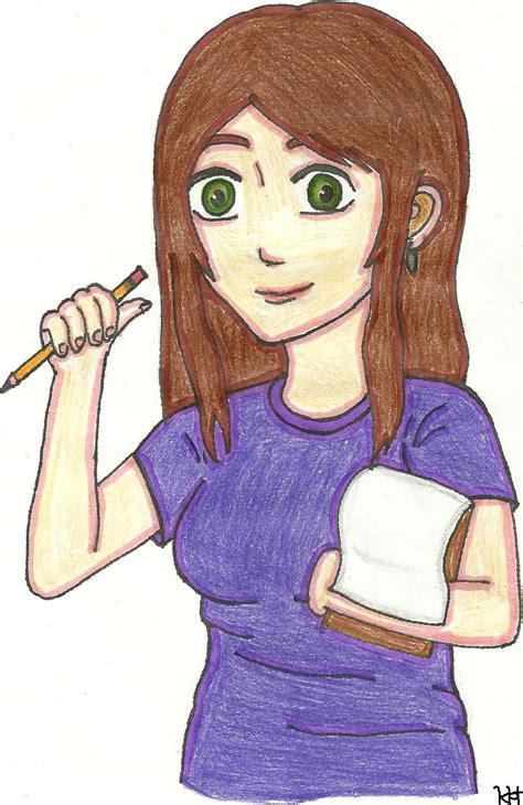 Anime/Cartoon Style Self Portrait by MidnightCatK on DeviantArt