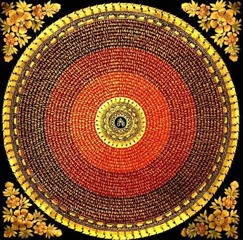 Golden Aum Mantra Mandala Painting by Mandalas Life | Saatchi Art