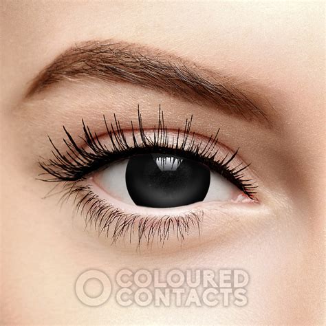 Black Mini Sclera Zombie Halloween 1 Day Colored Contact Lenses